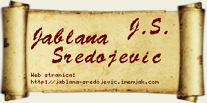 Jablana Sredojević vizit kartica